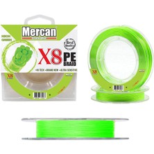 Mercan Pe Örgü Platinum X8 Neon Yeşil Ip 300M Makara Misina