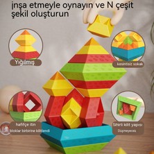 Janjon Star Çeşitli Yapı Taşı Kule Piramit Yapı Taşları Monte Edilmiş Jenga Oyuncaklar Erken Eğitim Bulmaca Lubanta Çeşitli Diy Yapı Taşları 30 Adet (Yurt Dışından)