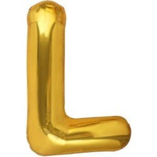 Eğlence Marketi 30 Inç 70 cm Altın Folyo Harf Balon L