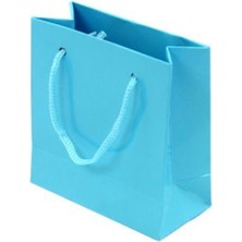 Eğlence Marketi 11X11 cm Ipli Karton Çanta 50 Adet Mavi