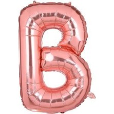 Eğlence Marketi 34 Inç 80 cm Rose Gold Folyo Rakam Balon B