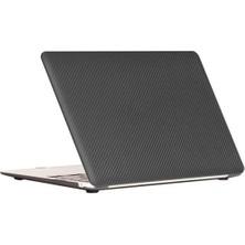 TEKNETSTORE Macbook Air 2024 13.6 Inç M3 Çip A3113 Tam Uyumlu Carbon Design Full Protective Cover