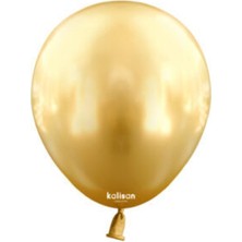 Eğlence Marketi 5'' 12,5 cm Krom Balon Gold 10 Adet