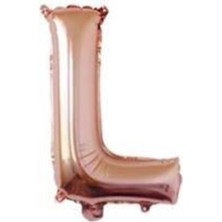 Eğlence Marketi 40 Inç 100 cm Rose Gold Folyo Harf Balon L