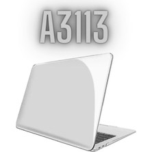 TEKNETSTORE Macbook Air 2024 13.6 Inç M3 Çip A3113 Tam Uyumlu Şeffaf Crystal Clear Full Protective Cover