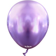 Eğlence Marketi 5'' 12,5 cm Krom Balon Mor 50 Adet