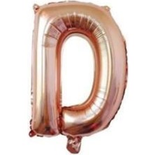 Eğlence Marketi 40 Inç 100 cm Rose Gold Folyo Harf Balon D