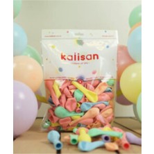 Eğlence Marketi 5'' 12,5 cm Makaron Balon Mix 100 Adet