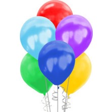 Eğlence Marketi 12 Inç Standart Boy Metalik Balon 50 Adet Karışık Renk