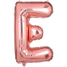 Eğlence Marketi 34 Inç 80 cm Rose Gold Folyo Rakam Balon E