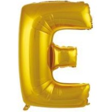 Eğlence Marketi 40 Inç 100 cm Altın Folyo Harf Balon E