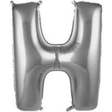 Eğlence Marketi 34 Inç 76 cm Gümüş Folyo Harf Balon H