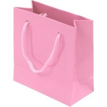 Eğlence Marketi 11X11 cm Ipli Karton Çanta 50 Adet Pembe