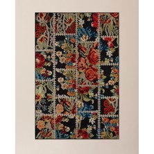 Madame Coco Feron Halı - Modern Tasarım 120 x 180 cm Siyah Dayanıklı Dokuma Taban