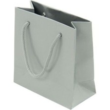 Eğlence Marketi 11X11 cm Ipli Karton Çanta 50 Adet Gümüş