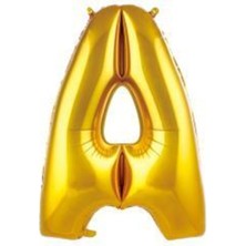 Eğlence Marketi 34 Inç 76 cm Altın Folyo Harf Balon A