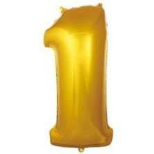 Eğlence Marketi Folyo Rakam Balon 76 cm Altın 1