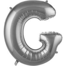 Eğlence Marketi 40 Inç 100 cm Gümüş Folyo Harf Balon G