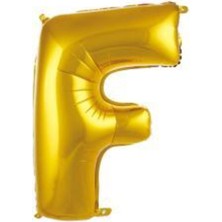 Eğlence Marketi 34 Inç 76 cm Altın Folyo Harf Balon F