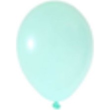 Eğlence Marketi 5 Inç Küçük Boy Pastel Balon Su Yeşili 100 Adet
