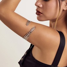 Mingjin Shop 1 No.37 Boyutu Punk Moda Sarmal Yılan Spiral Üst Kol Manşet Kolçaklı Kol Bandı Bileklik Bileklik Erkek Kadın Takı (Yurt Dışından)