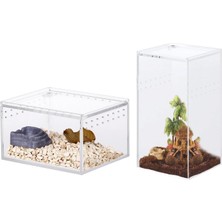 Pengfu Shop Yatay Stil Akrilik Teraryum Sürüngen Böcek Tarantula Muhafaza Tankı Salyangoz Örümcek Habitat Omurgasızlar Yetiştiriciliği Besleme Kutusu, 4 "x3.2" X2.4" (Yurt Dışından)