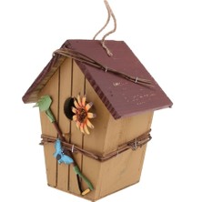 Pengfu Shop D Tarzı 6 Stil Ahşap Kuş Evi Bahçe Küçük Hayvanlar Için Dekoratif Kuş Yuvası Kuş Evi (Yurt Dışından)
