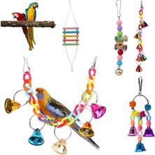 Pengfu Shop 10X2.5CM Tarzı Kuşlar Oyuncaklar Komik Cockatiel Parakeet Conure Kuşlar Isırıkları Oyuncak Papağan Salıncak Kafesleri Çiğneme Oyuncaklar Akrilik Asma Köprü Tırmanma Halatı (Yurt Dışından)