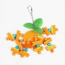 Pengfu Shop Elma Tarzı Kuş Oyuncak Çiğneme Oynayan Evcil Hayvan Oyuncak Papağan Sultan Papağanının Parakeet Renkli Ahşap Bloklar Evcil Hayvan Kuş Isırmaları Oyuncaklar (Yurt Dışından)
