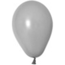 Eğlence Marketi 6 Inç 15 cm Pastel Balon 100 Adet Gri