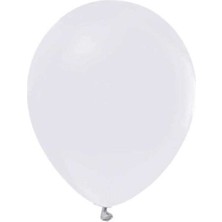 Eğlence Marketi 6 Inç Küçük Boy Balon 20 Adet Metalik Beyaz