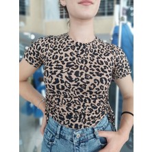 Fahrettin Moda 3406 Sıfır Yaka Yanları Büzgülü Body