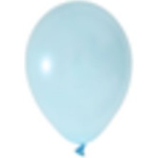 Eğlence Marketi 5 Inç Küçük Boy Makaron Balon Mavi 100 Adet