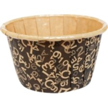 Eğlence Marketi Dolphin Kağıt Muffin Kek Kapsülü Shrinkli Kahverengi Desenli 50 Adet