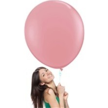 Eğlence Marketi 36 Inç Jumbo Balon 90 cm Çap 1 Adet Makaron Pembe