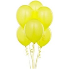 Eğlence Marketi 12 Inç Standart Boy Pastel Balon Sarı 100 Adet