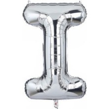 Eğlence Marketi 30 Inç 70 cm Gümüş Folyo Harf Balon I