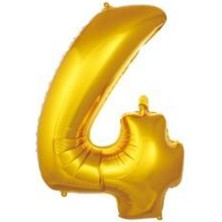Eğlence Marketi 40 Inç 100 cm Altın Folyo Rakam Balon 4
