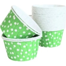 Eğlence Marketi Dolphin Kağıt Muffin Kek Kapsülü Shrinkli Yeşil Puantiyeli 50 Adet