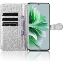 YH Market Oppo Oppo 11 5g Manyetik Toka Için Kılıf Geometrik Desen Deri Cüzdan (Yurt Dışından)