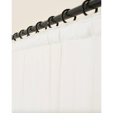 Boutique Curtain Düz Krep 1/3 Sık Pile Tül Perde Ütü Istemez Korniş/rustik Uyumlu Perde