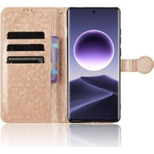 YH Market Oppo Bulmak Için Kılıf X7 5g Deri Cüzdan Kapak Manyetik Toka Geometrik (Yurt Dışından)