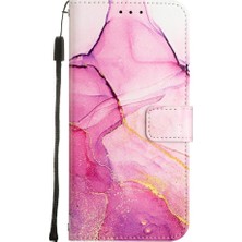 YH Market Sony Xperia 5 V Pu Deri Mermer Desen Cüzdan Kickstand Için Kılıf (Yurt Dışından)