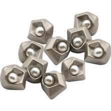 Aling 10 10MM Sap Düğ Ş Bezemeler Dıy Kostüm Üniforma Gri (Yurt Dışından)