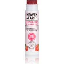 Heaven On Earth %100 Doğal Strawberry Lip & Cheek Balm Nemlendirici Besleyici Renkli ve Çilekli Dudak ve Yanak Balmı