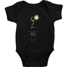 Darkhane Dimetiltriptamin Molekülü Siyah Unisex Bebek Body - Zıbın