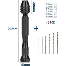 Depolife El Matkabı 6lı Matkap Uc Seti Mekanik Pim Mengenesi Hassas Elektronikçi Saatçi Boncuk Delme Aleti