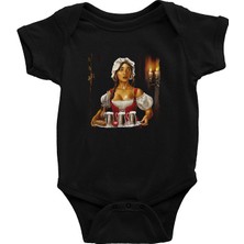 Darkhane Barmaid Siyah Unisex Bebek Body - Zıbın