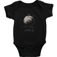 Darkhane Mars Fiziksel Özellikleri Siyah Unisex Bebek Body - Zıbın