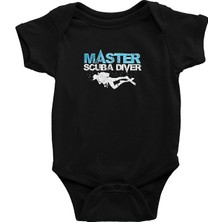Darkhane Dalgıçlık Siyah Unisex Bebek Body - Zıbın